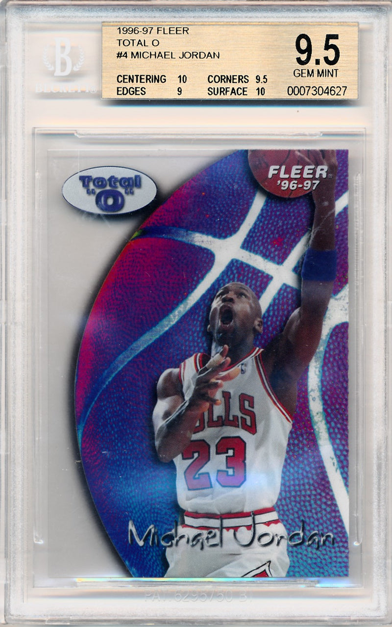 Fleer 1996-1997  Total O #4 Michael Jordan 4/10 / BGS Grade 9.5