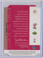 Upper Deck 1998-1999 SP Authentic Sign Of The Times #PJ P.J. Brown