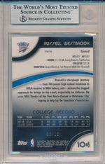 Topps 2007-08 Finest X-Fractors #104 Russell Westbrook 2/15 / BGS Grade 9