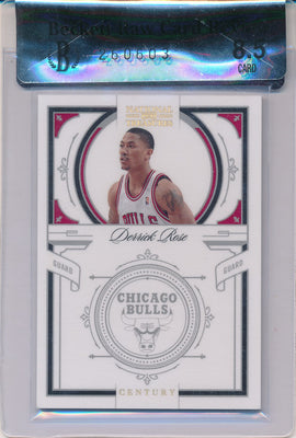 Panini 2009-10 National Treasures Century #4 Derrick Rose 3/5 / BGS Grade 8.5