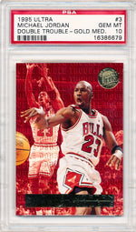 Fleer 1995-1996 Ultra Double Trouble - Gold Med. #3 Michael Jordan 3/10 / PSA Grade 10