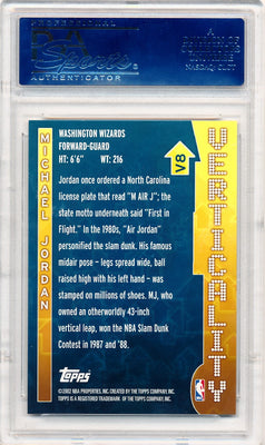 Topps 2002  Verticality #V8 Michael Jordan  / PSA Grade 10