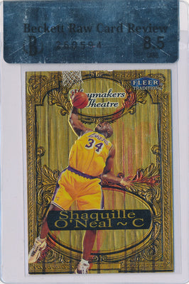 Fleer 1998-1999 Tradition Playmaker Theatre #12/15PT Shaquille O'neal  60/100 / BGS Grade 8.5