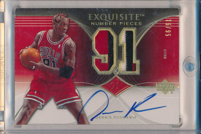 Upper Deck 2006-2007 Exquisite Collection Exquisite Number Pieces #EN-RO Dennis Rodman 56/91