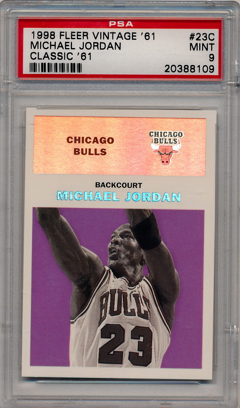 Fleer 1998-1999 Vintage '61 Classic '61 #23C Michael Jordan 17/61 / PSA Grade 9