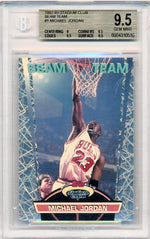 Topps 1992-1993 Stadium Club Beam Team #1 Michael Jordan 1/21 / BGS Grade 9.5