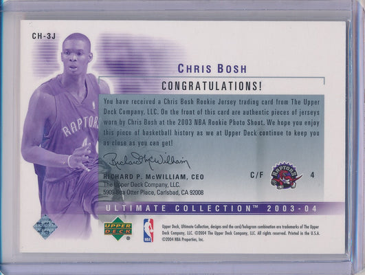 Upper Deck 2003-2004 Ultimate Collection Ultimate Triple Rookie Jersey #CH-3J Chris Bosh 19/25