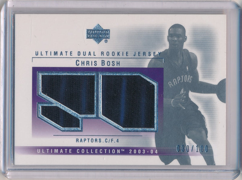 Upper Deck 2003-2004 Ultimate Collection Ultimate Dual Rookie Jersey #CH-2J Chris Bosh 30/100