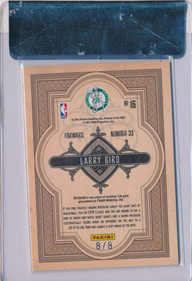 Panini 2010-2011 Gold Standard Gold Mining #16 Larry Bird 8/8 / BGS Grade 8.5