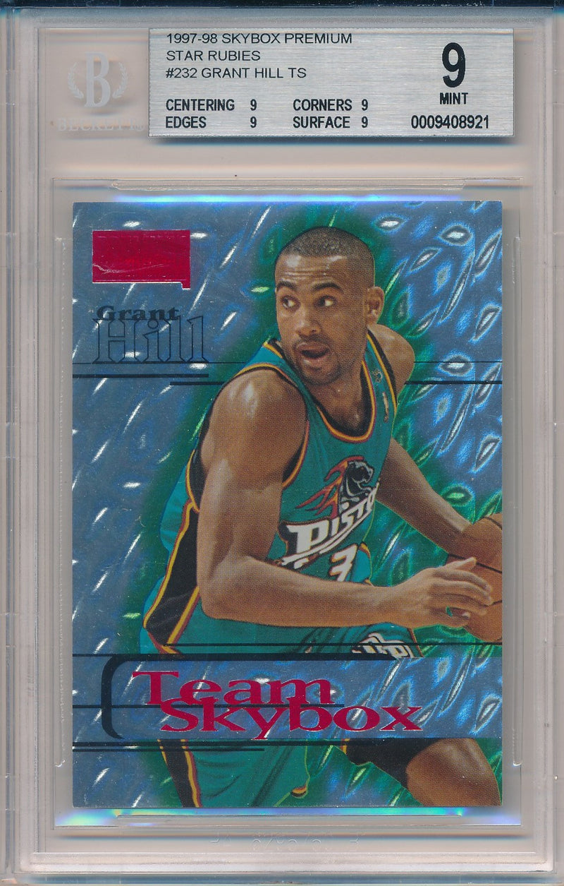 SkyBox 1997-1998 Premium Star Rubies #232 Grant Hill 40/50 / BGS Grade 9