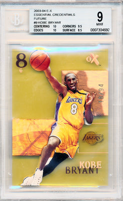 Fleer 2003-2004 E-X Essential Credentials Future #9 Kobe Bryant 18/94 / BGS Grade 9