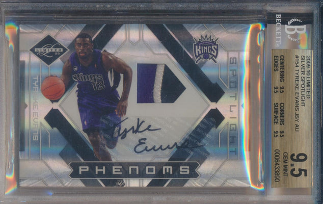 Panini  2009-2010 Limited Silver Spotlight  #154 Tyreke Evans 21/25 / BGS Grade 9.5 / Auto Grade 10