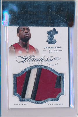 Panini 2012-2013 Flawless Silver Jumbo Patches #36 Dwyane Wade 21/25 / BGS Grade 9