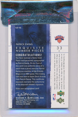 Upper Deck 2003-2004 Exquisite Collection Number Piece Autographs #NP-PE Patrick Ewing 21/33 / Auto Grade 9