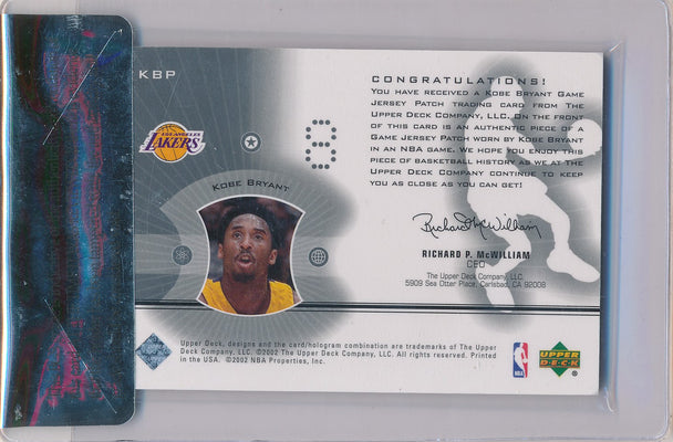 Upper Deck 2002 Ultimate Collection Ultimate Game Jersey Patch #KBP Kobe Bryant 17/25