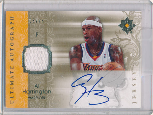 Upper Deck 2006-07 Ultimate Collection  Ultimate Jersey Autographs #AU-AH Al Harrington 06/75