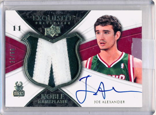 Upper Deck 2008-2009 Exquisite Collection Noble Nameplates #NAAL Joe Alexander 8/25