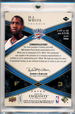 Upper Deck 2008-2009 Exquisite Collection Rookie Parallel #79 D.J. White 2/3