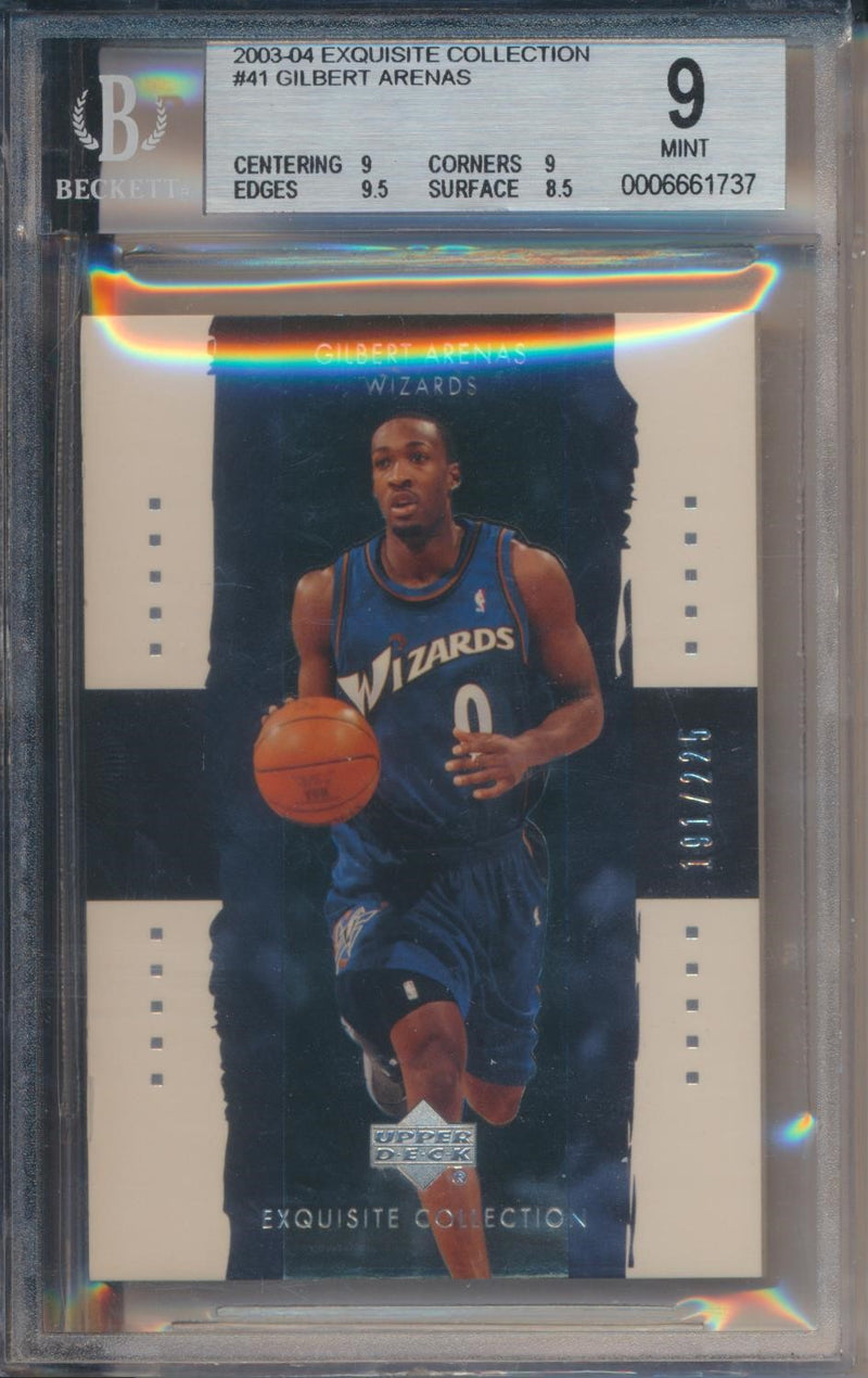 Upper Deck 2003-2004 Exquisite Collection Base #41 Gilbert Arenas 191/225 / BGS Grade 9