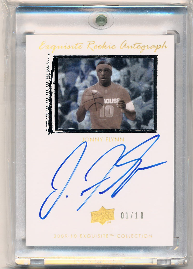 Upper Deck 2009-2010 Exquisite Collection Rookie Parallel #79 Jonny Flynn 1/10 / Auto Grade None