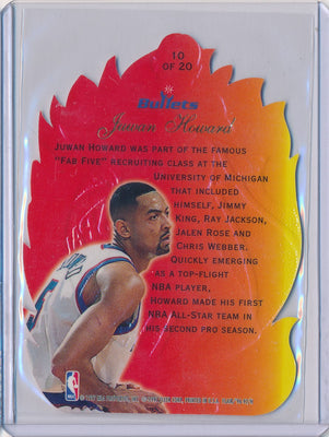 Fleer 1996-1997 Flair Showcase  Hot Shots #10/20 Juwan Howard