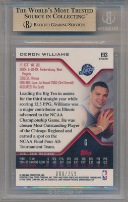 Topps 2004-2005 Finest X-Fractors #193 Deron Williams 8/259 / BGS Grade 9.5