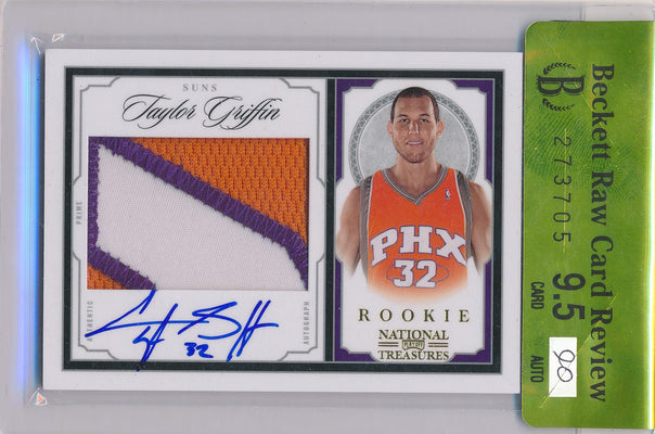 Panini 2009-2010 National Treasures Century Silver #235 Taylor Griffin 10/25 / Auto Grade 9