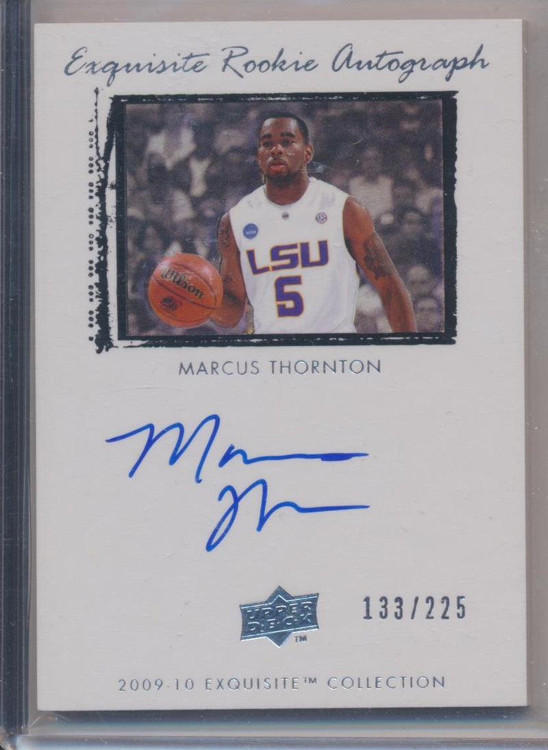 Upper Deck 2009-2010 Exquisite Collection Rookie Auto #56 Marcus Thornton 133/225