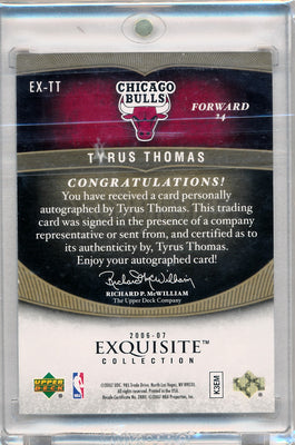 Upper Deck 2006-2007 Exquisite Collection Exquisite Enshrinements #EXTT Tyrus Thomas 22/25