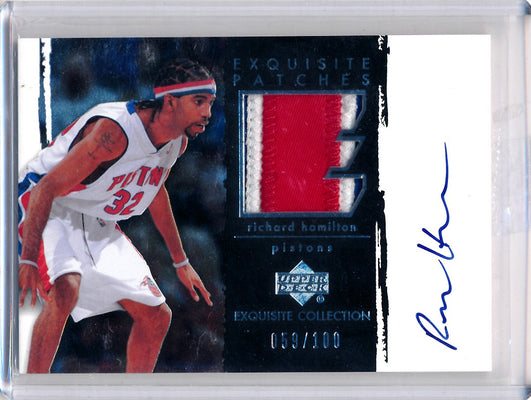 Upper Deck 2003-2004 Exquisite Collection Patches Autographs #AP-RH Richard Hamilton 59/100