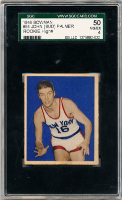 Topps Bowman  1948 New York Knickerbockers  #50 John(Bud)Palmer  / PSA Grade 4