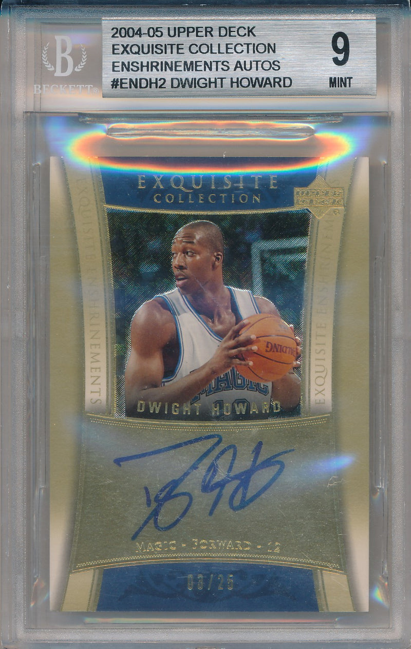 Upper Deck 2004-2005 Exquisite Collection Enshrinements Auto #EN-DH2 Dwight Howard 3/25 / BGS Grade 9 / Auto Grade 10