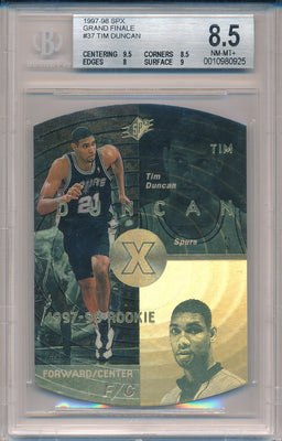 Upper Deck 1997-1998 SPX Grand Finale #37 Tim Duncan 4/50 / BGS Grade 8.5