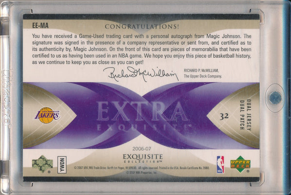 Upper Deck 2006-2007 Exquisite Collection Extra Exquisite #EE-MA Magic Johnson 4/5