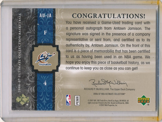 Upper Deck 2006-07 Ultimate Collection  Ultimate Jersey Autographs #AU-JA Antawn Jamison 14/75