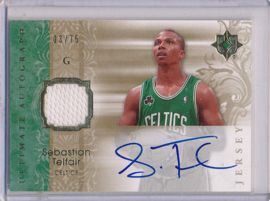 Upper Deck 2006-07 Ultimate Collection  Ultimate Jersey Autographs #AU-ST Sebastian Telfair 03/75