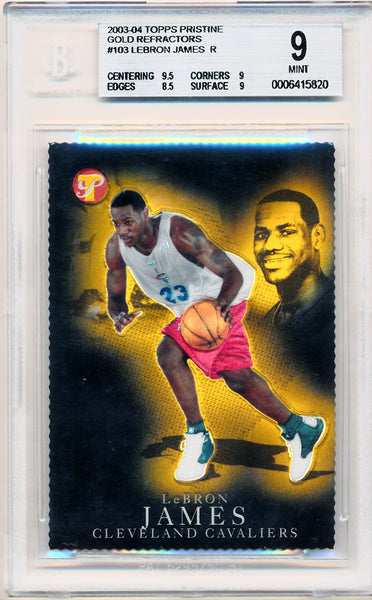 Topps 2003-2004 Pristine Gold Refractors #103 Lebron James 10/99
