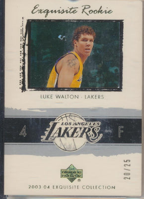 Upper Deck 2003-2004 Exquisite Collection Gold Rookie #51 Luke Walton 20/25