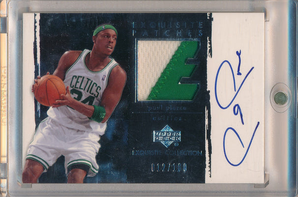 Upper Deck 2003-2004 Exquisite Collection Exquisite Patches #AA-PP Paul Pierce 12/100