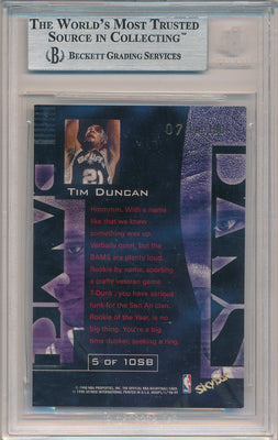 SkyBox 1998-1999 Hoops Slam Bams #5/10SB Tim Duncan 71/100 / BGS Grade 9