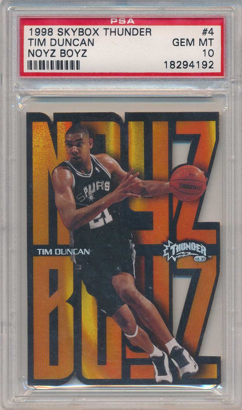 SkyBox 1998-1999 Thunder NOYZ BOYZ #4/15NB Tim Duncan  / PSA Grade 10