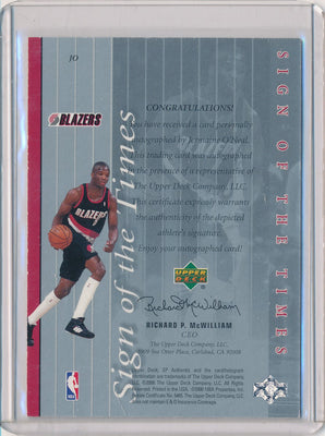 Upper Deck 1999-2000 SP Authentic Sign Of The Times #JO Jermaine O'neal