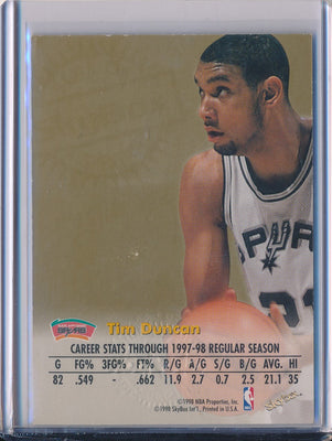 SkyBox 1998-1999 Autographics Basketball #0 Tim Duncan