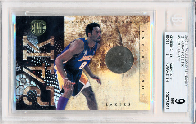 Panini 2010-2011 Gold Standard 24-Karat Kobe 14k #5 Kobe Bryant 1/1 / BGS Grade 9