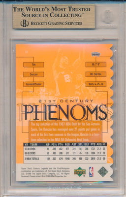 Upper Deck 1999-2000 UD Century Legends Century Collection #59 Tim Duncan 38/100 / BGS Grade 9.5