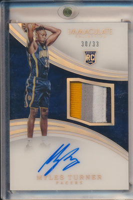 Panini 2015-2016 Immaculate Acetate RPA #148 Myles Turner 30/33