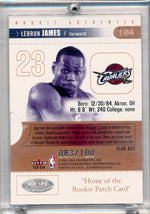 Fleer 2003-2004 Rookie Authentix Club Box #104 Lebron James 83/100