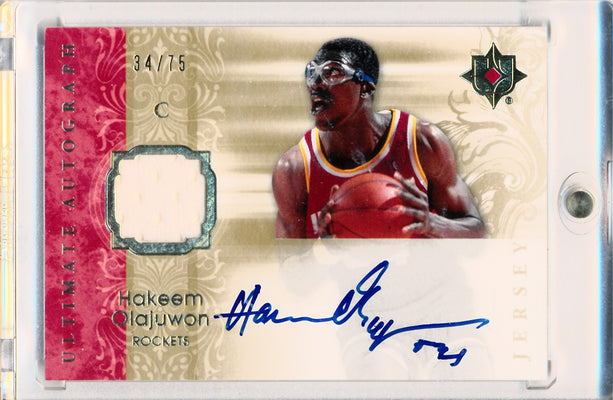 Upper Deck 2006-07 Ultimate Collection  Ultimate Jersey Autographs #AU-HO Hakeem Olajuwon 34/75