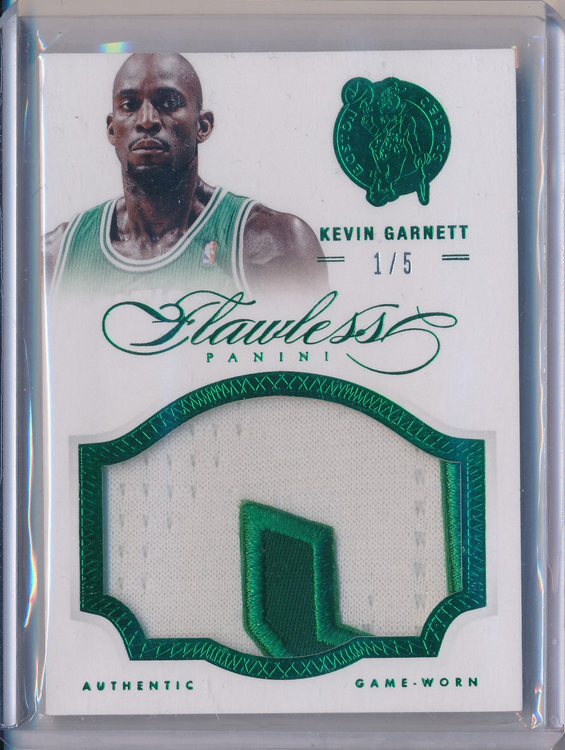 Panini 2012-2013 Flawless Emerald Jumbo Patches #28 Kevin Garnett 1/5