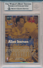 SkyBox 1997-1998 Premium Star Rubies #100SR Allen Iverson 11/50 / BGS Grade 8.5